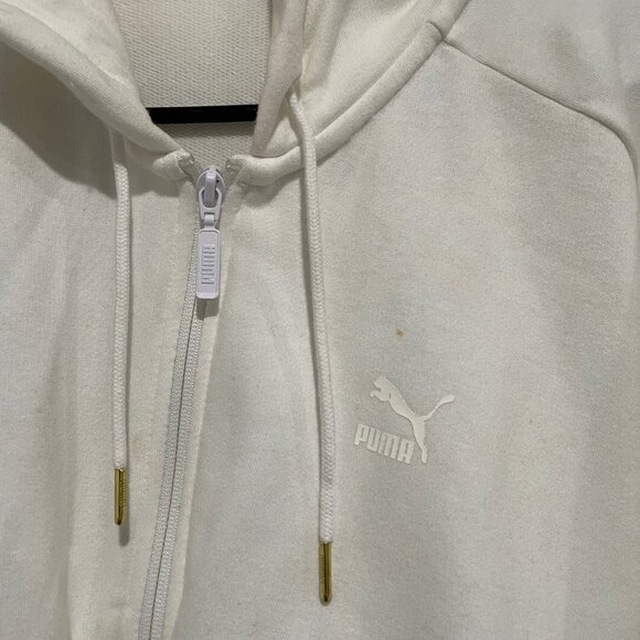 PUMA White Hoodie Jacket Size M - Picture 4 of 8